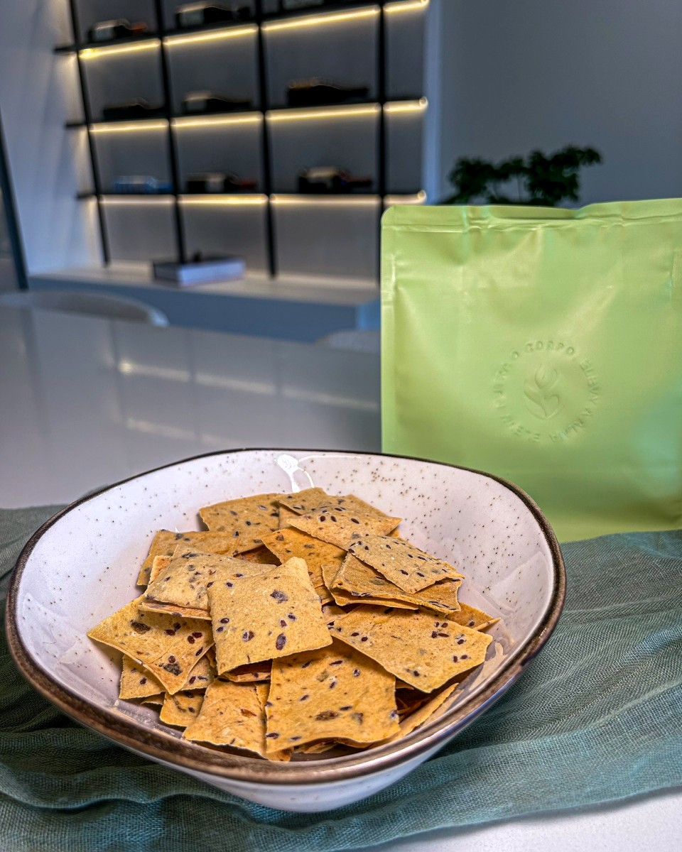Crocantes Batata Doce e Linhaça