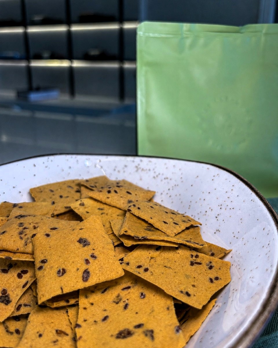 Crocantes Batata Doce e Linhaça